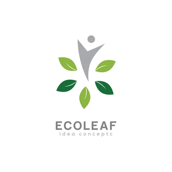 Szablon Projektu Creative Eco Leaf Concept Logo — Wektor stockowy