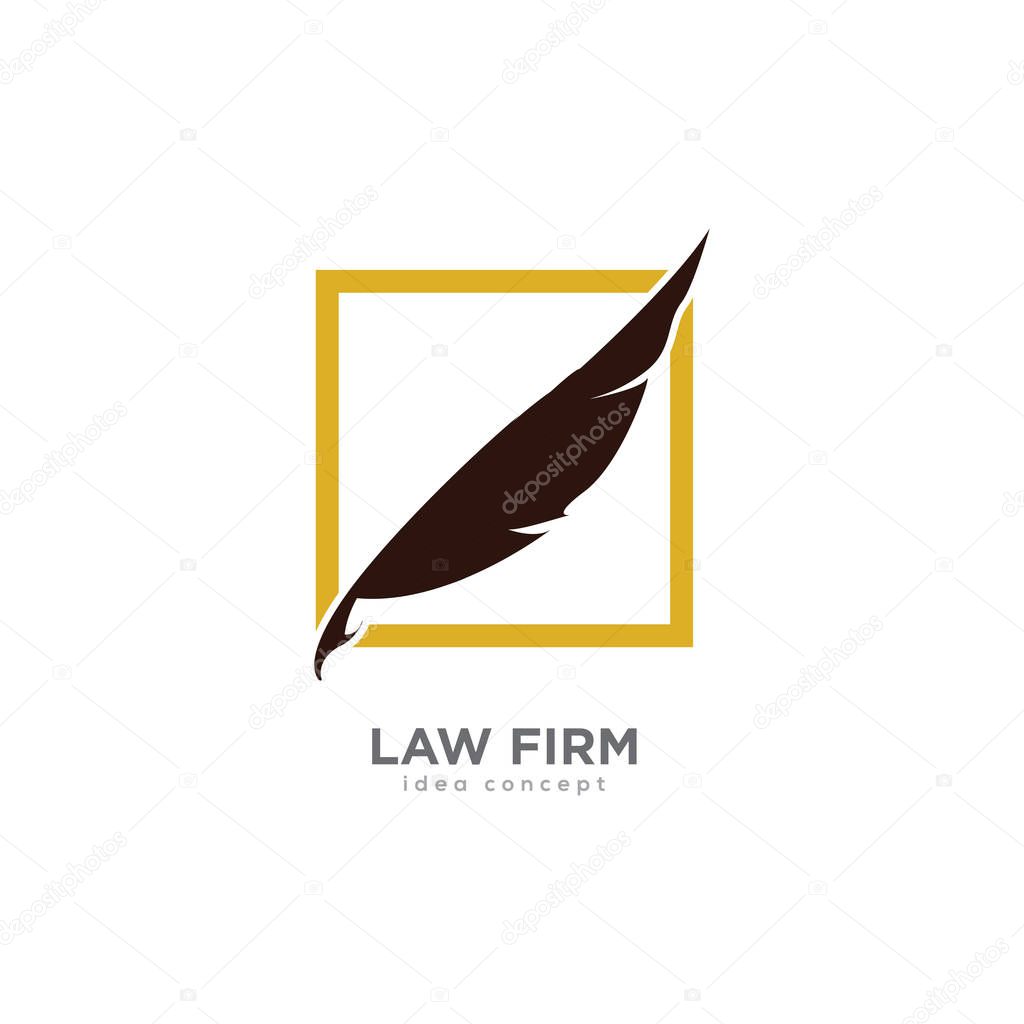 Creative Law Concept Logo Design Template