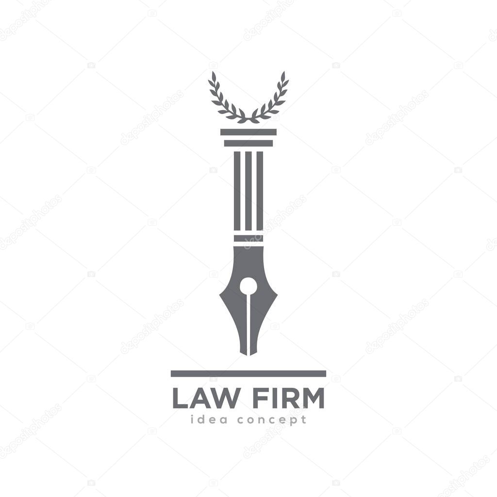 Creative Law Concept Logo Design Template