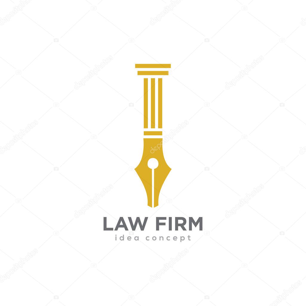 Creative Law Concept Logo Design Template