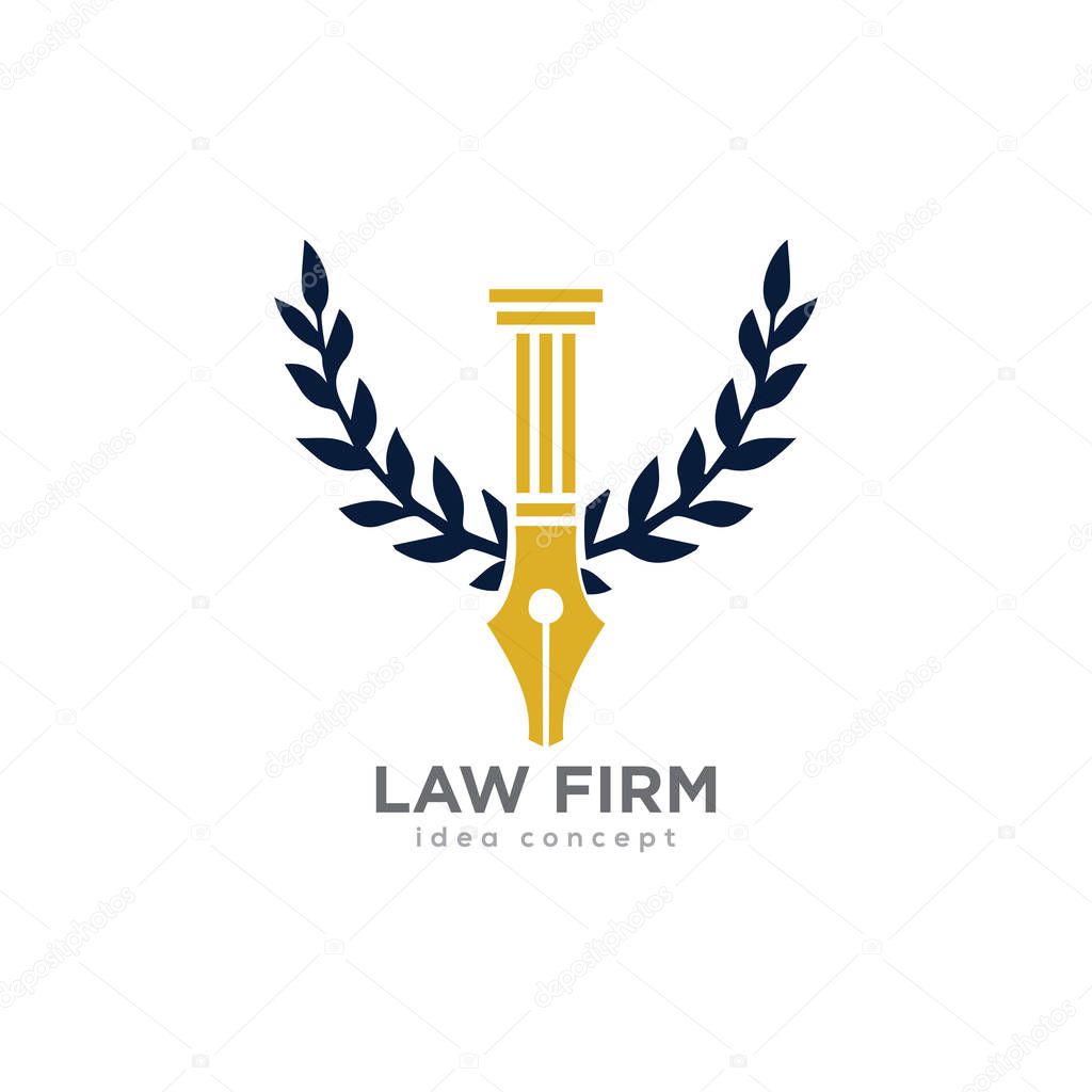 Creative Law Concept Logo Design Template