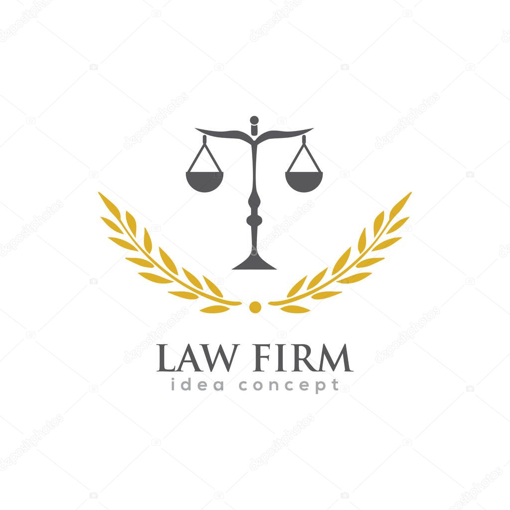 Creative Law Concept Logo Design Template