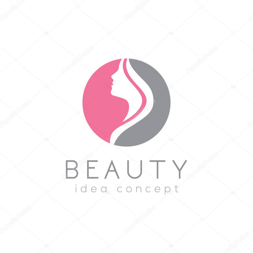 Creative Beauty Concept Logo Design Template