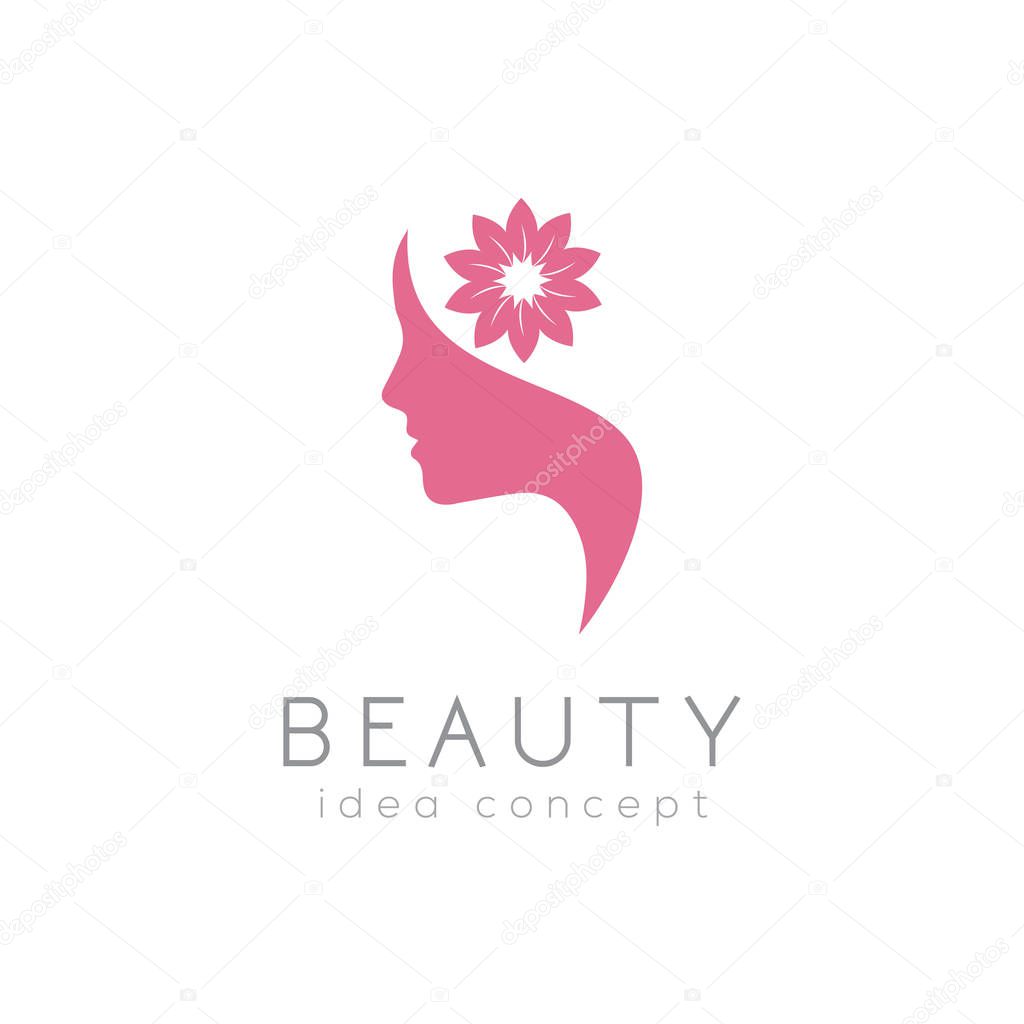 Creative Beauty Concept Logo Design Template