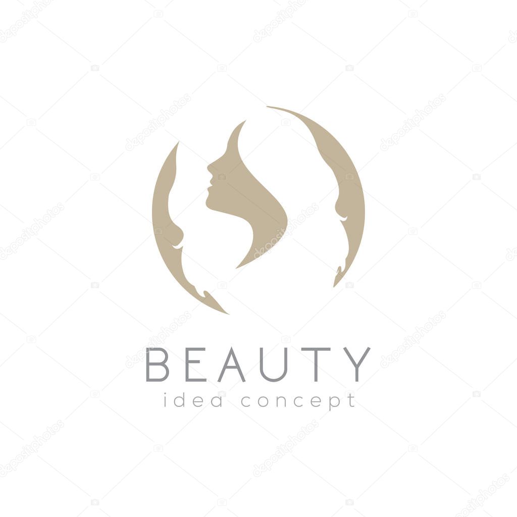 Creative Beauty Concept Logo Design Template