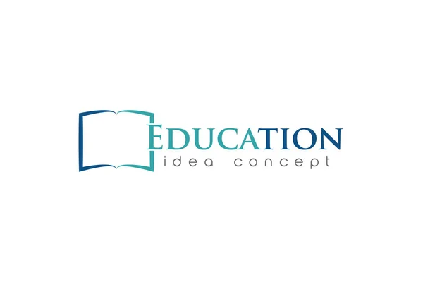 Yaratıcı Eğitim Konsepti Logo Tasarım Şablonu — Stok Vektör