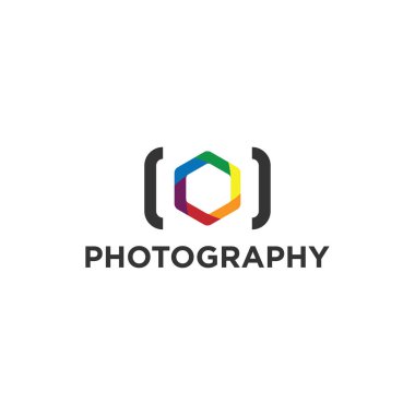 Yaratıcı Fotoğrafçılık Kavramı Logo Tasarım Şablonu 