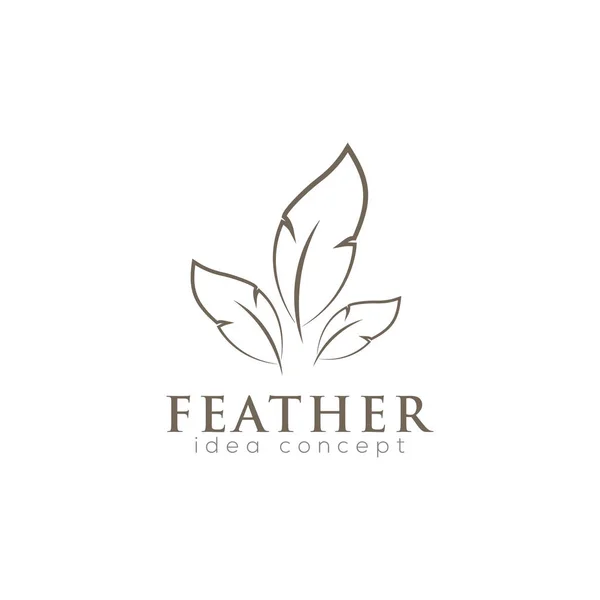 Szablon Projektu Creative Feather Logo — Wektor stockowy