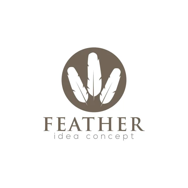 Szablon Projektu Creative Feather Logo — Wektor stockowy