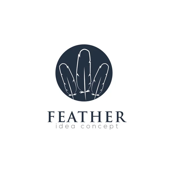 Szablon Projektu Creative Feather Logo — Wektor stockowy