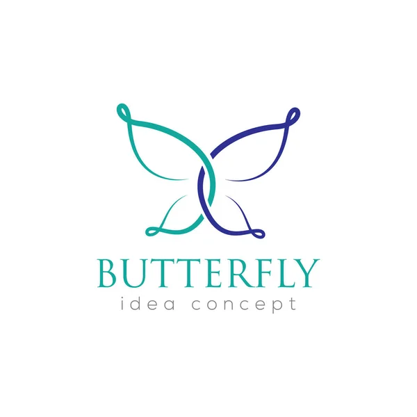 Creative Butterfly Concept Logo Design Template — Stock Vector