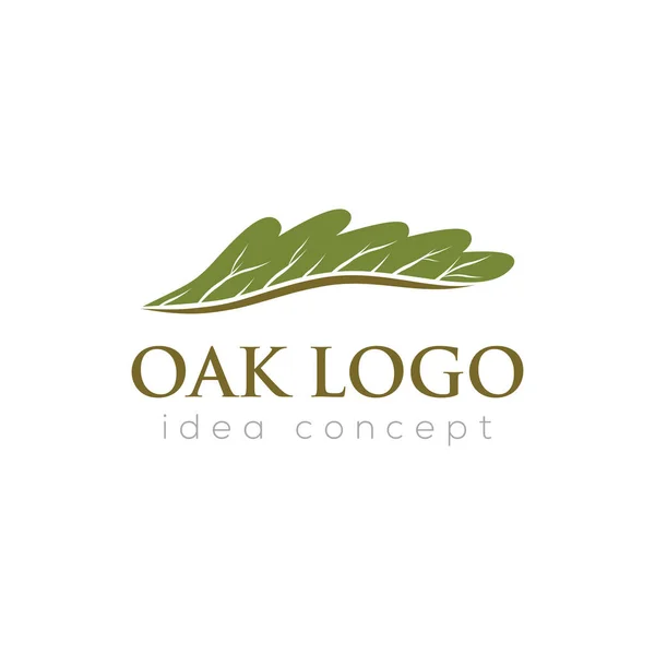 Plantilla Logotipo Vectorial Hoja Roble — Vector de stock