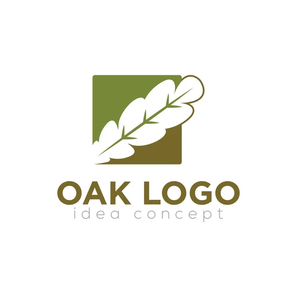 Oak Leaf Vektor Logo Typ Mall — Stock vektor