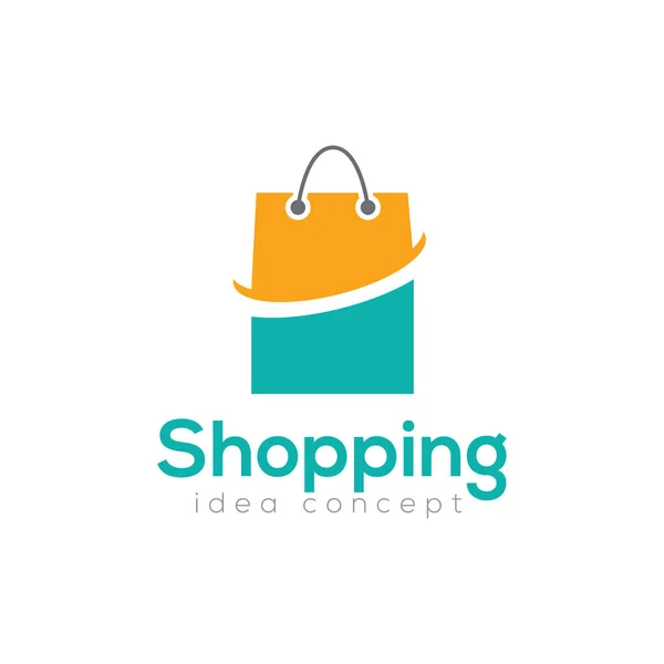 Creative Shopping Koncepcja Logo Design Template — Wektor stockowy