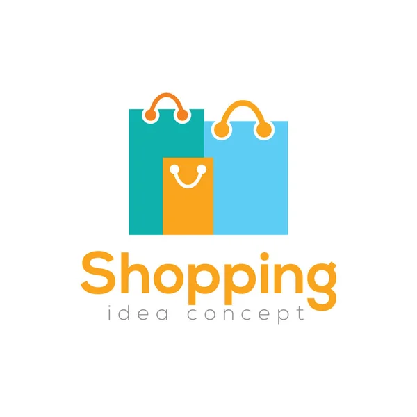 Plantilla Creativa Del Diseño Del Logotipo Del Concepto Compras — Vector de stock