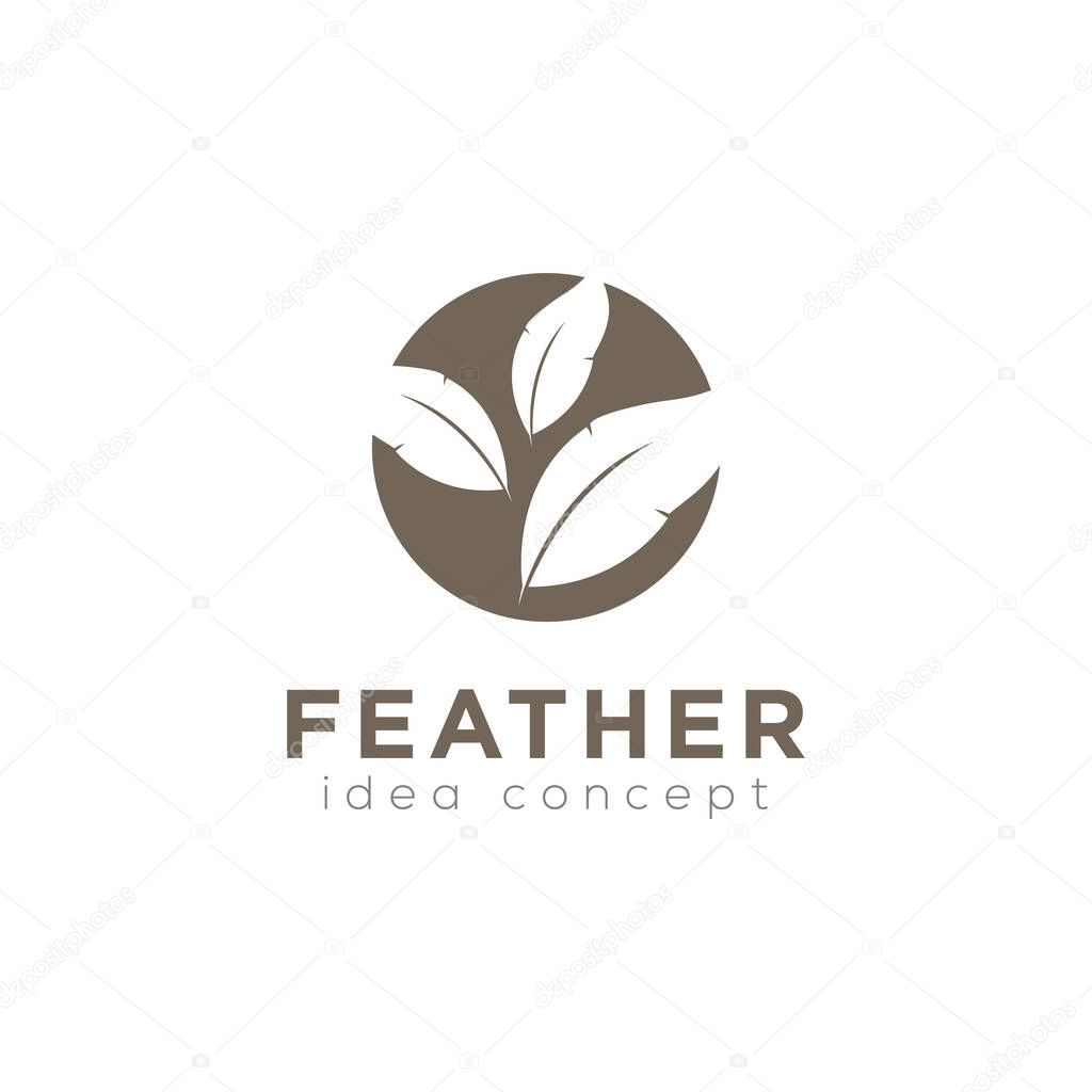 Creative Feather Logo Design Template