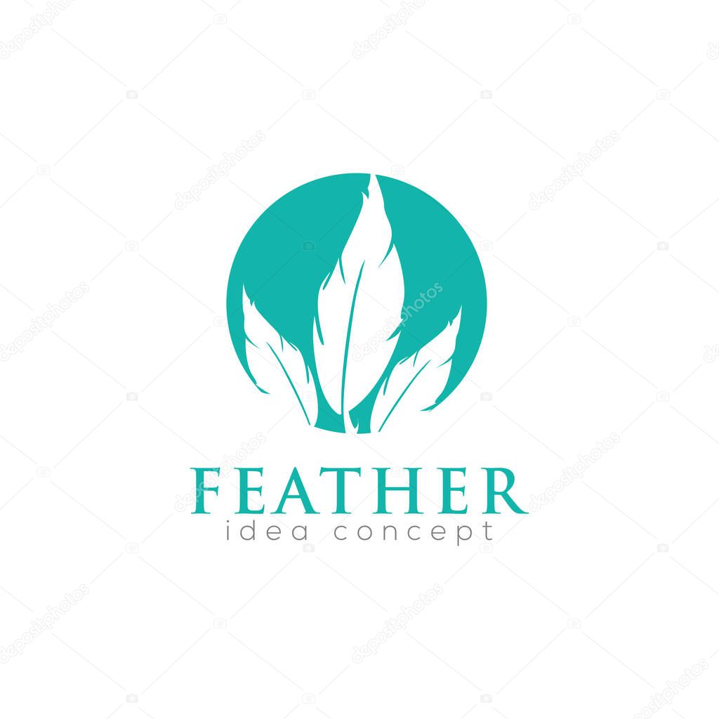 Creative Feather Logo Design Template