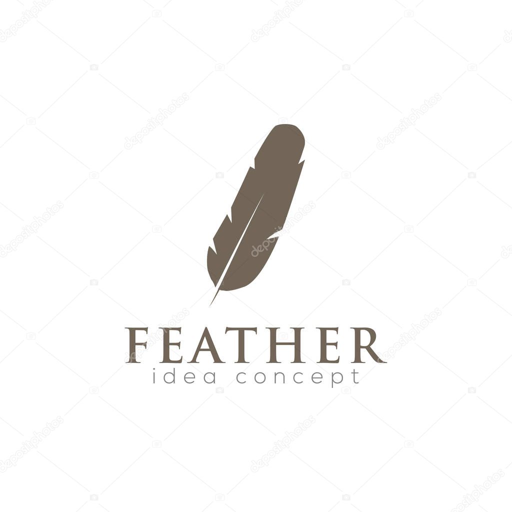 Creative Feather Logo Design Template