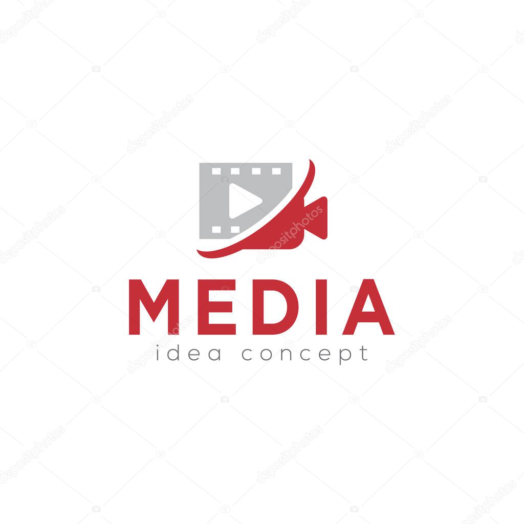 Creative Media Concept Logo Design Template