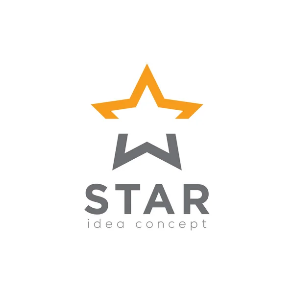 Stern Logo Kreativer Konzept Vorlagenvektor — Stockvektor