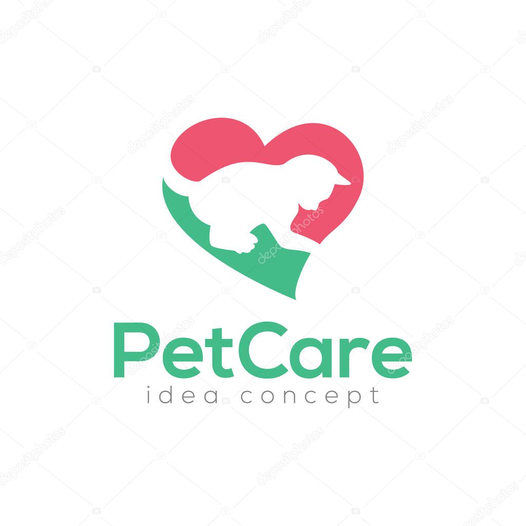 Creative Pet Care Concept Logo Design Template
