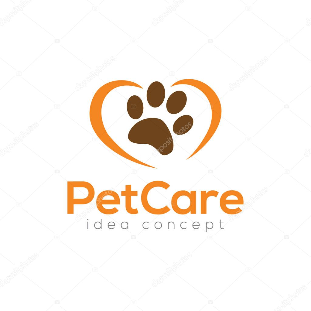 Creative Pet Care Concept Logo Design Template