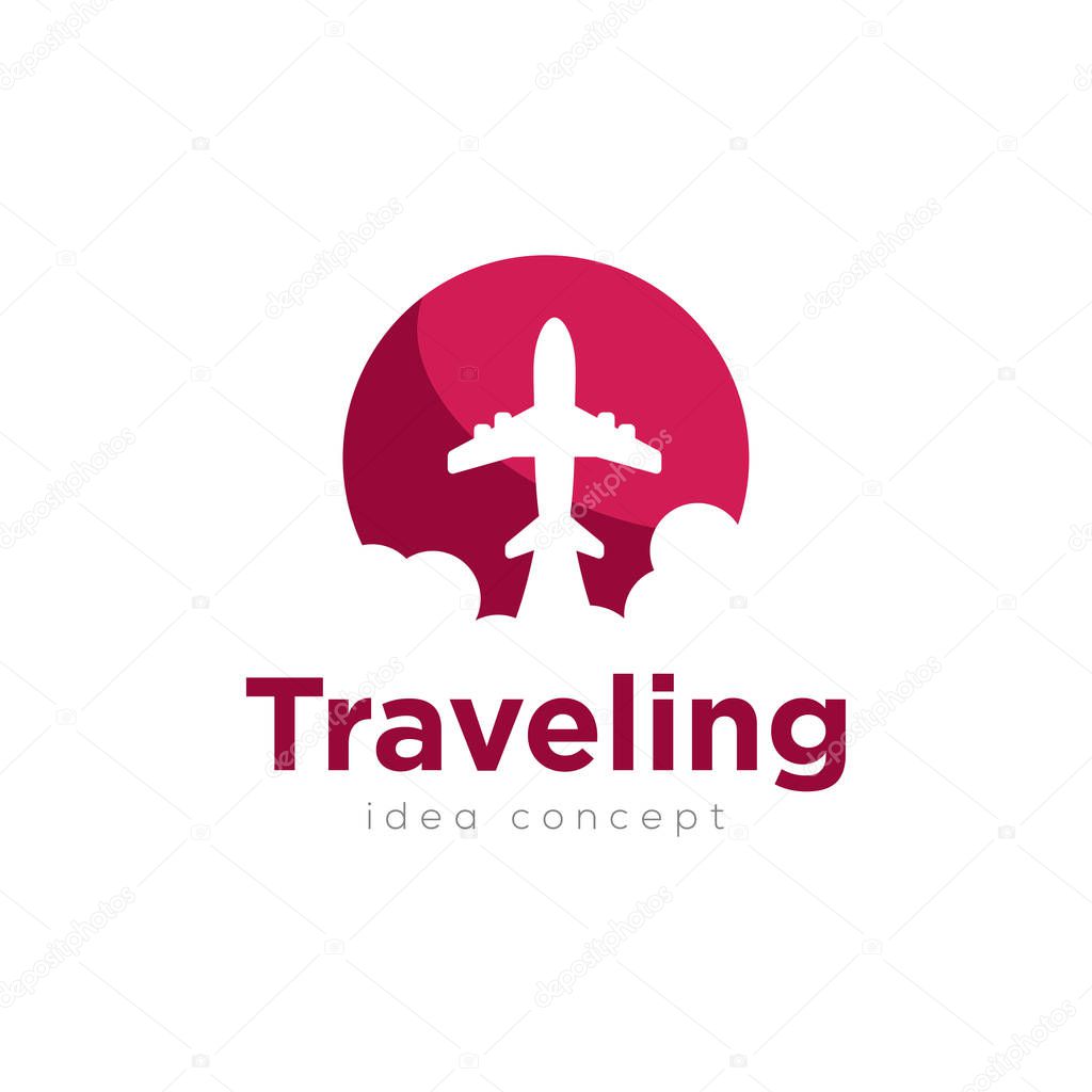 Creative Travel Concept Logo Design Template