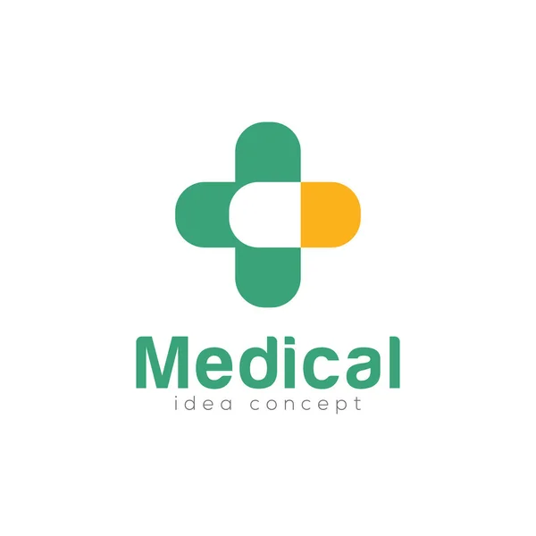 Plantilla Diseño Logotipo Concepto Médico Creativo — Vector de stock