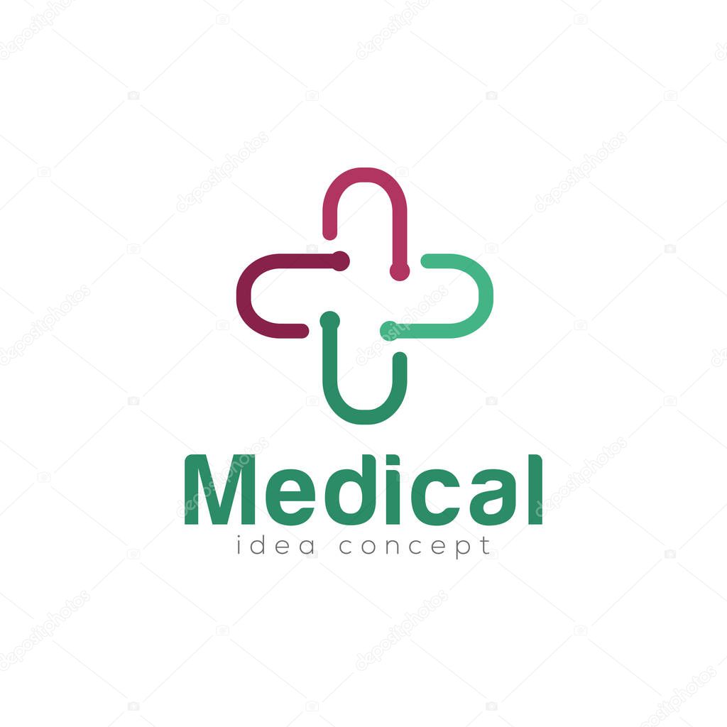 Creative Medical Concept Logo Design Template 