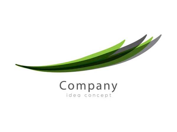 Creatief Swoosh Waves Concept Logo Ontwerpsjabloon — Stockvector