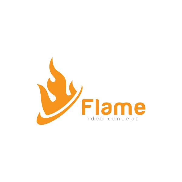Modèle Conception Logo Concept Flamme Créative — Image vectorielle