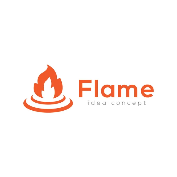 Modèle Conception Logo Concept Flamme Créative — Image vectorielle