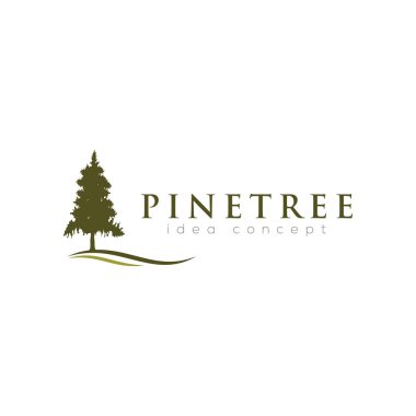 Pines Tree Logo Tasarım Şablonu
