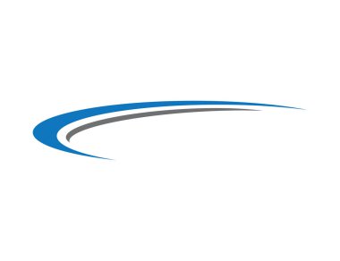 Soyut Swoosh Vektör Logo Şablonu