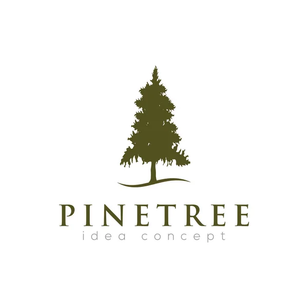 Pines Tree Logo Ontwerpsjabloon — Stockvector