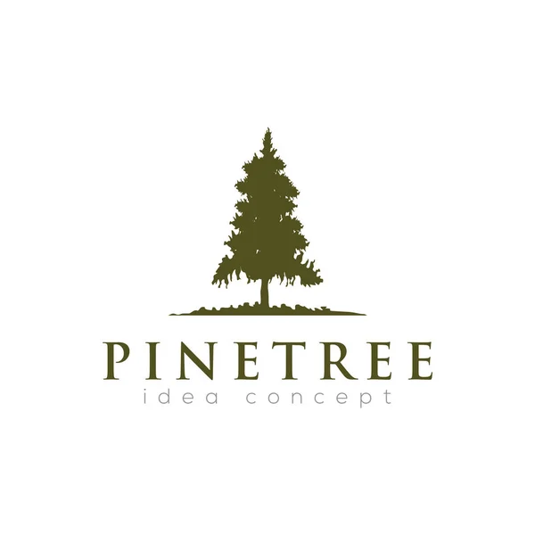 Plantilla Diseño Logotipo Árbol Pinos — Vector de stock