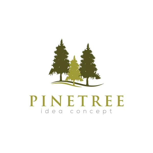 Шаблон Логотипа Pines Tree — стоковый вектор