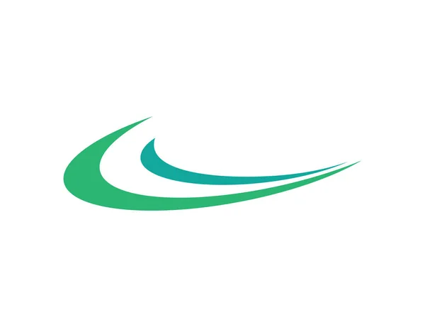 Absztrakt Swoosh Vector Logo Sablon — Stock Vector