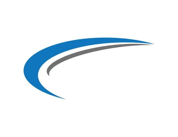 Absztrakt Swoosh Vector Logo Sablon — Stock Vector