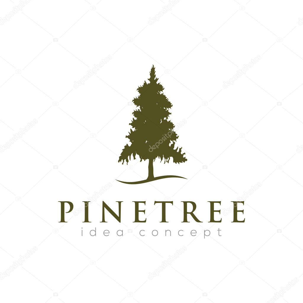 Pines Tree Logo Design Template