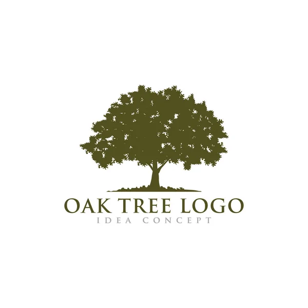 Dąb Drzewo Concept Logo Szablon — Wektor stockowy