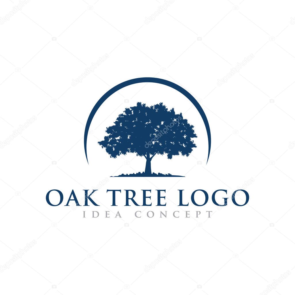 Oak Tree Concept Logo  Template 