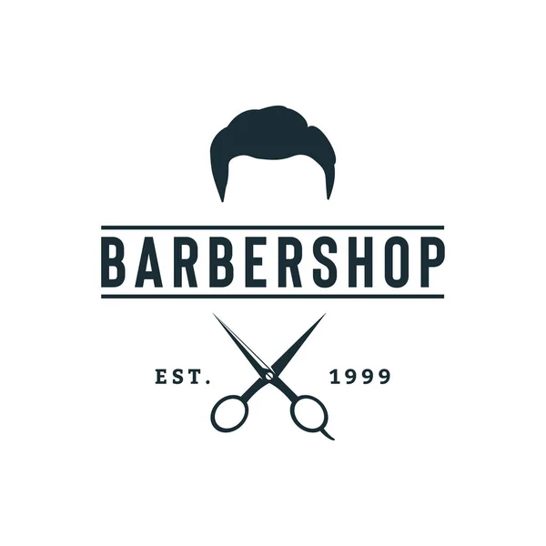 Friseurladen Logo Design Vorlage Abzeichen Und Emblem — Stockvektor