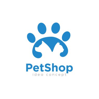 Yaratıcı Pet Care Concept Logo Tasarım Şablonu 