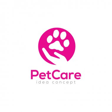 Yaratıcı Pet Care Concept Logo Tasarım Şablonu 
