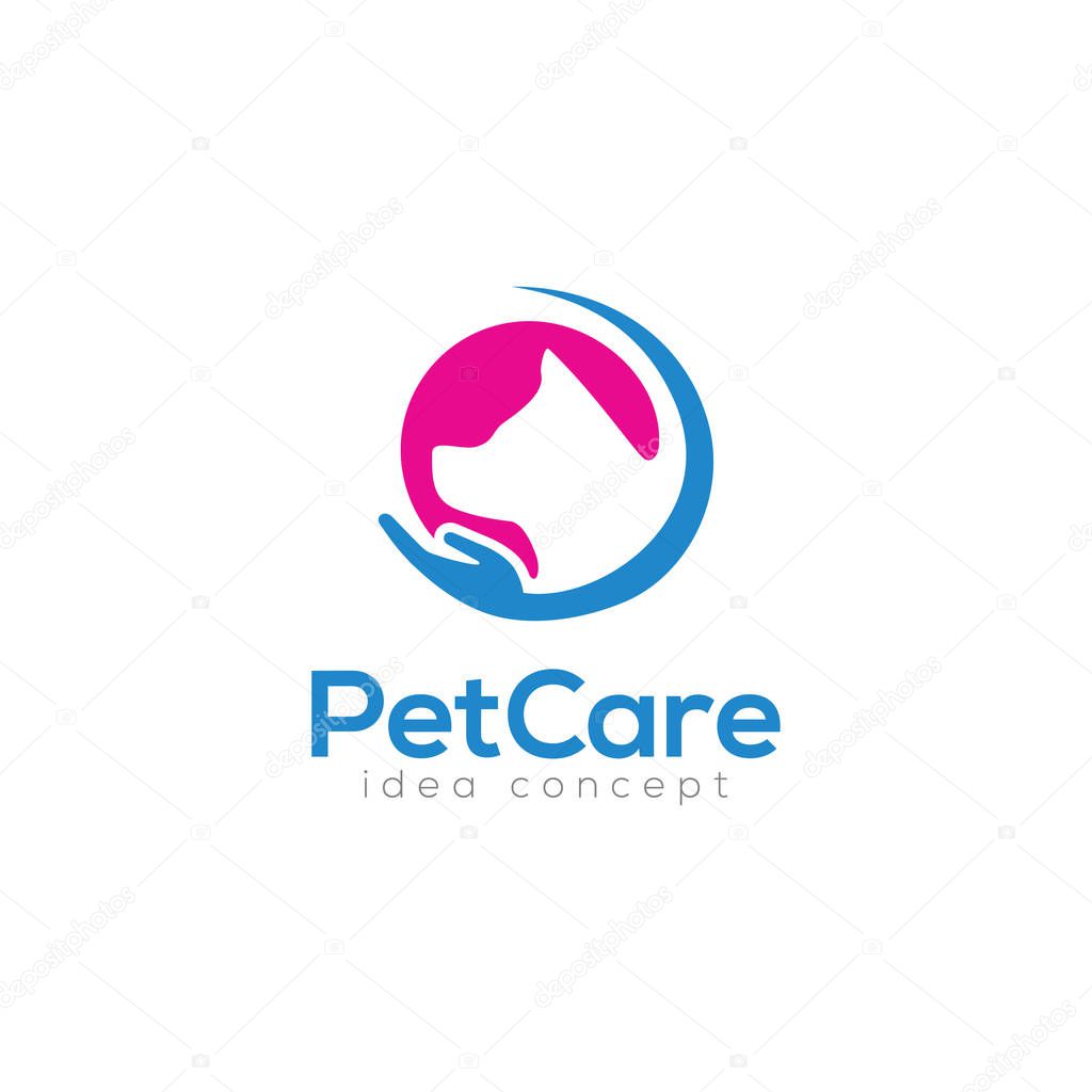 Creative Pet Care Concept Logo Design Template