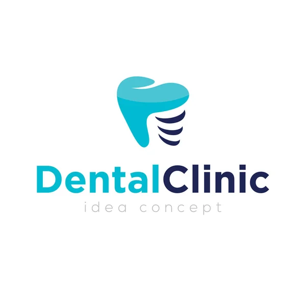 Modelo Design Logotipo Conceito Dental Criativo — Vetor de Stock