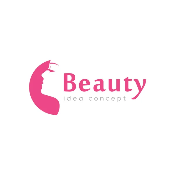 美容女性概念标志设计模板 — 图库矢量图片