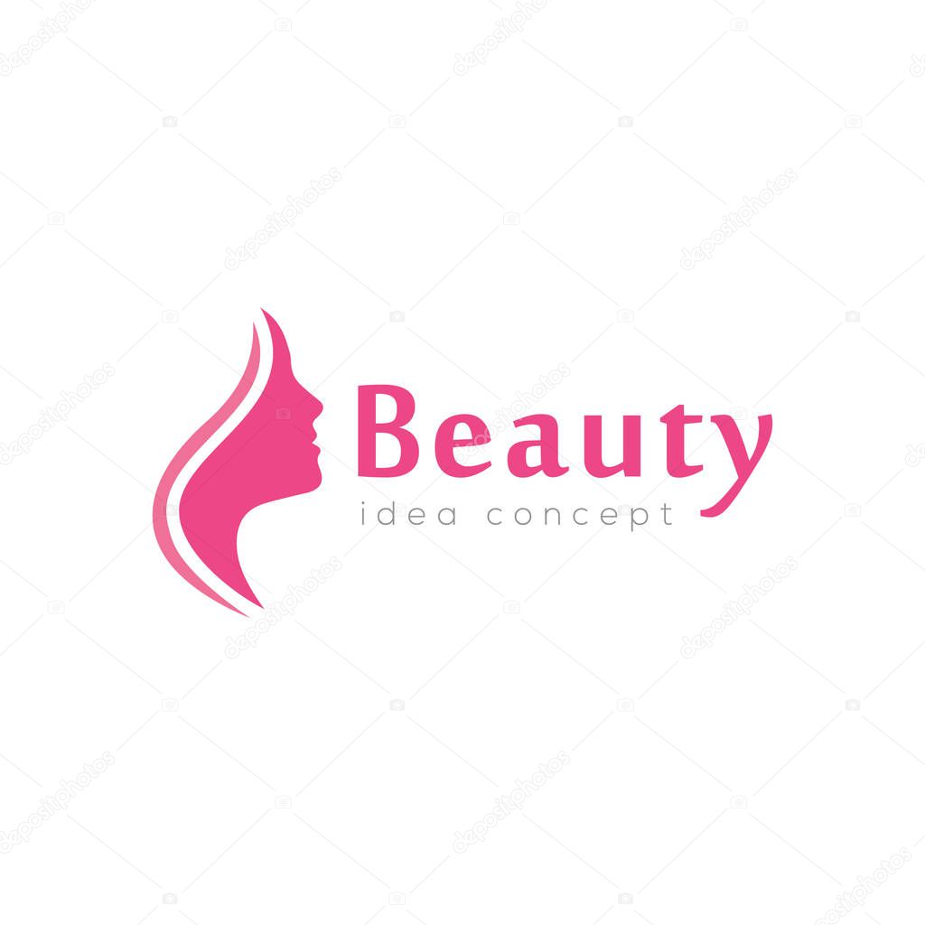 Beauty women concept logo design template