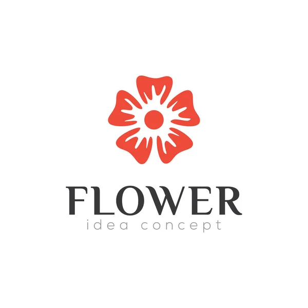 Çiçek Kavramı Logo Tasarım Şablonu — Stok Vektör